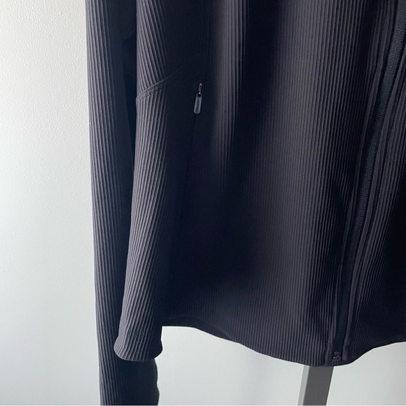 Athleta Salutation Ribbed Jacket III Black Full Zip Plus Size 1X NWT - Picture 8 of 10